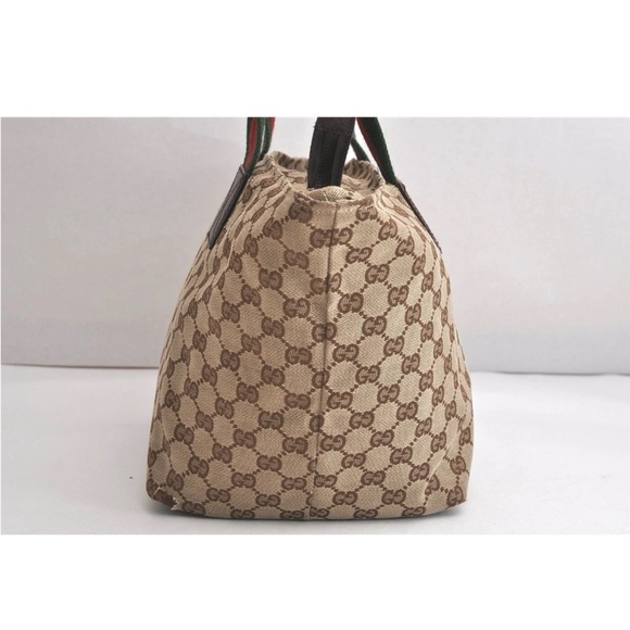 Authentic Gucci GG Monogram Supreme Sherry Web Satchel Tote Bag with COA - Picture 5 of 17